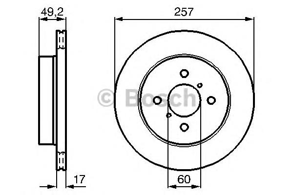 0986478984 Bosch disco do freio dianteiro