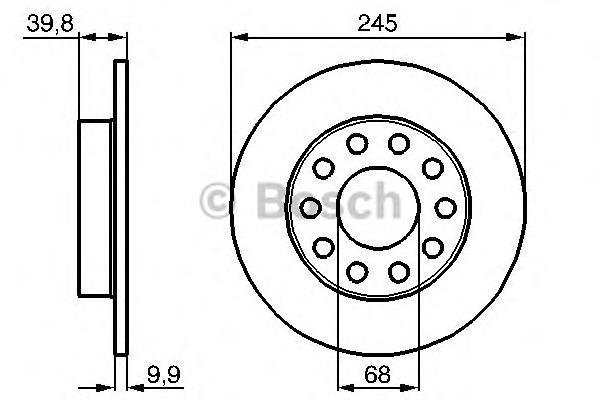 0 986 478 986 Bosch disco do freio traseiro