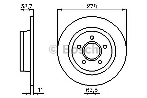 0986479070 Bosch disco do freio traseiro