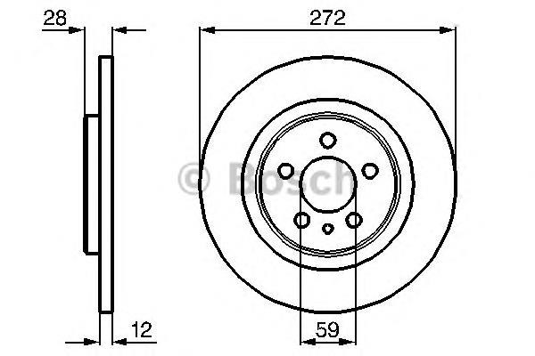 0986479064 Bosch disco do freio traseiro