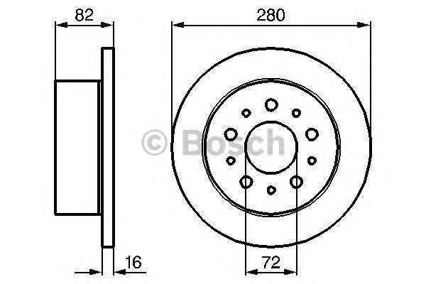 0986479065 Bosch disco do freio traseiro