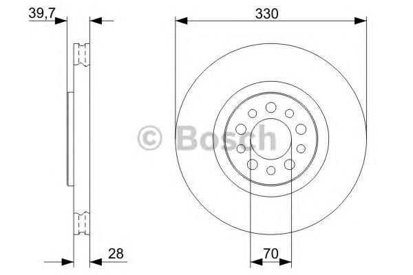 0986479324 Bosch disco do freio dianteiro