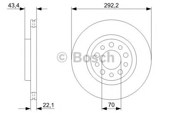 0986479326 Bosch disco do freio traseiro