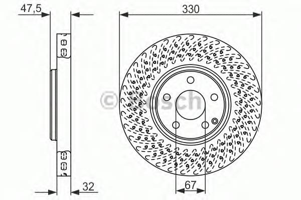 0 986 479 334 Bosch disco do freio dianteiro