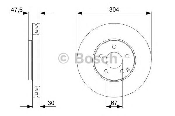 0 986 479 333 Bosch disco do freio dianteiro