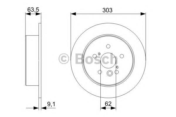 0986479338 Bosch disco do freio traseiro