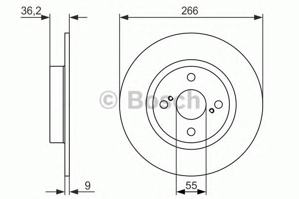 0986479335 Bosch disco do freio traseiro