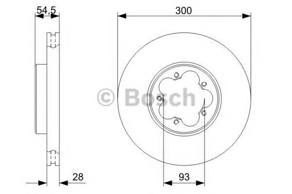 0 986 479 307 Bosch disco do freio dianteiro