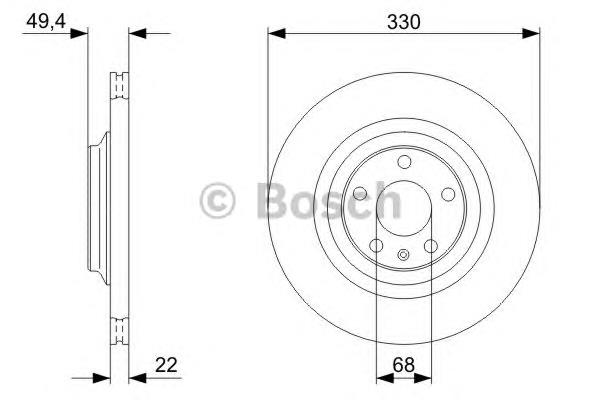 0986479299 Bosch disco do freio traseiro