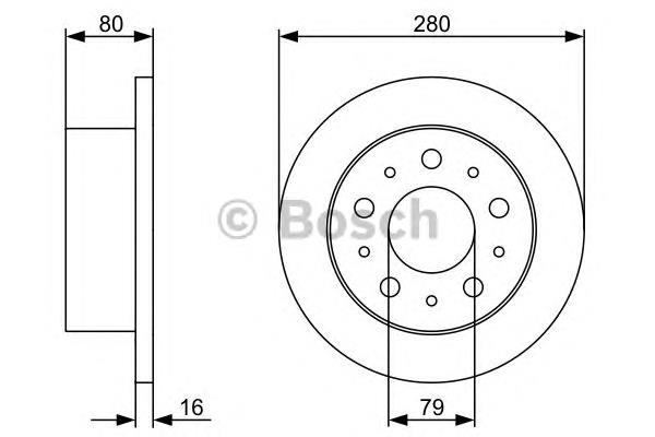 0 986 479 316 Bosch disco do freio traseiro