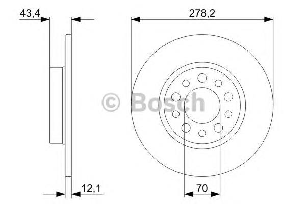 0986479378 Bosch disco do freio traseiro