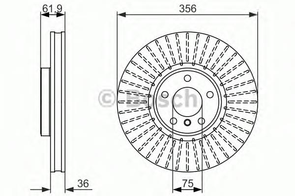 Тормоз дисковый передний Bosch 0986479349 цена, от 100.62 USD