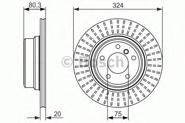 0986479350 Bosch disco do freio traseiro