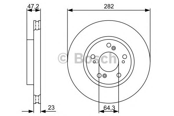 0986479365 Bosch disco do freio dianteiro