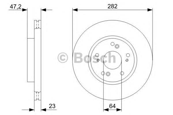 0986479364 Bosch disco do freio dianteiro