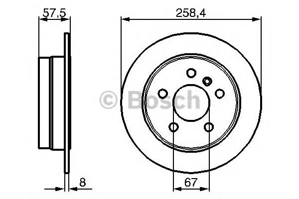 0986479235 Bosch disco do freio traseiro