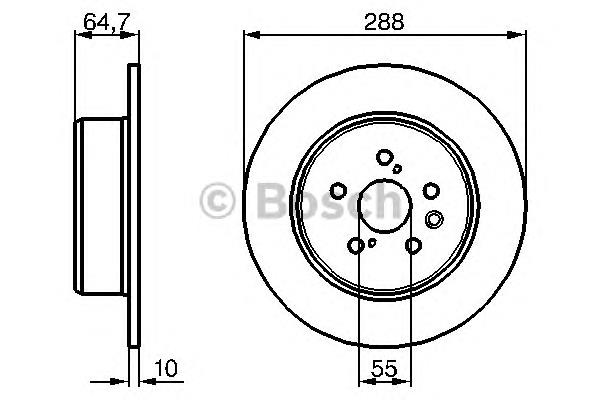 0 986 479 243 Bosch disco do freio traseiro