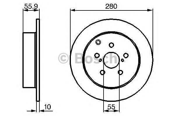 0986479242 Bosch disco do freio traseiro