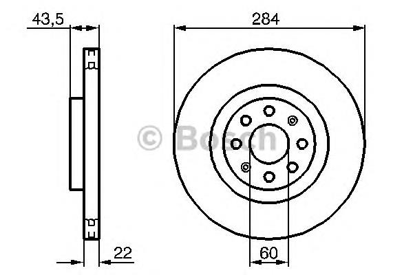 0 986 479 224 Bosch disco do freio dianteiro