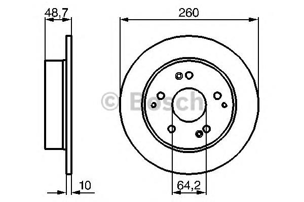 0 986 479 225 Bosch disco do freio traseiro