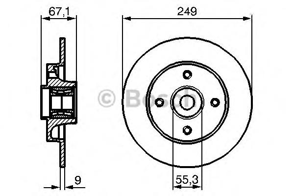 0986479279 Bosch disco do freio traseiro