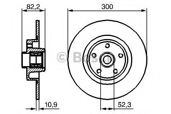 0986479280 Bosch disco do freio traseiro