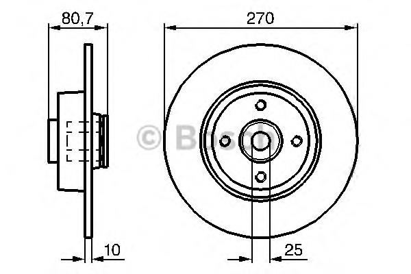 0986479274 Bosch disco do freio traseiro