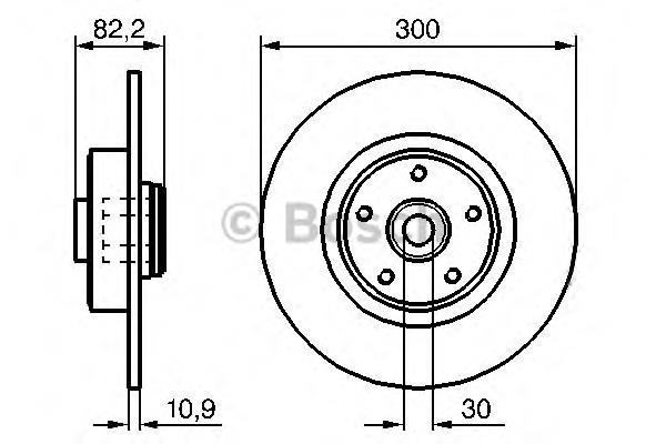 0986479272 Bosch disco do freio traseiro