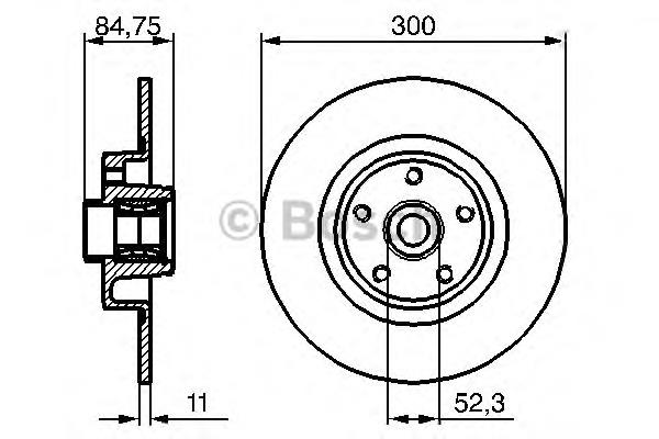 0986479276 Bosch disco do freio traseiro