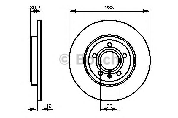 0986479252 Bosch disco do freio traseiro