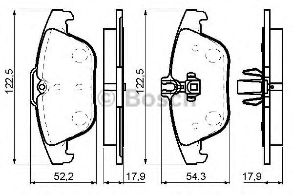 0986494162 Bosch sapatas do freio traseiras de disco