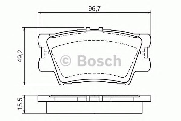 0986494154 Bosch sapatas do freio traseiras de disco