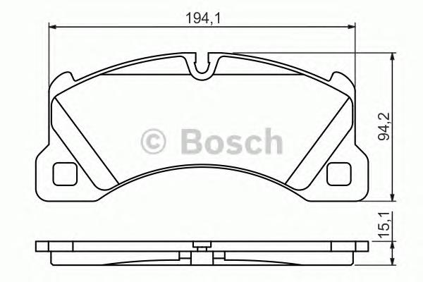 0 986 494 206 Bosch sapatas do freio dianteiras de disco