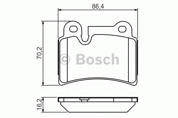 0 986 494 210 Bosch sapatas do freio traseiras de disco