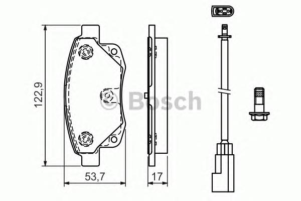 0986494171 Bosch sapatas do freio traseiras de disco