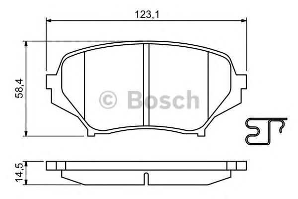 Передние тормозные колодки 0986494188 Bosch