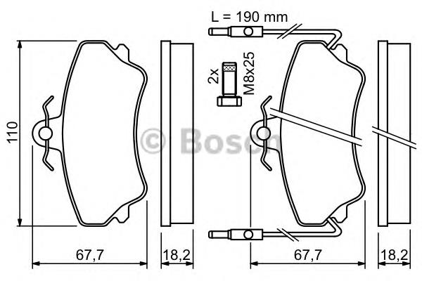 0 986 494 056 Bosch sapatas do freio dianteiras de disco