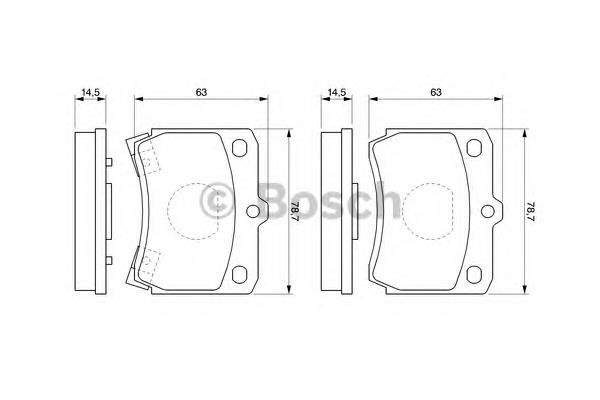 Передние тормозные колодки 0986493550 Bosch