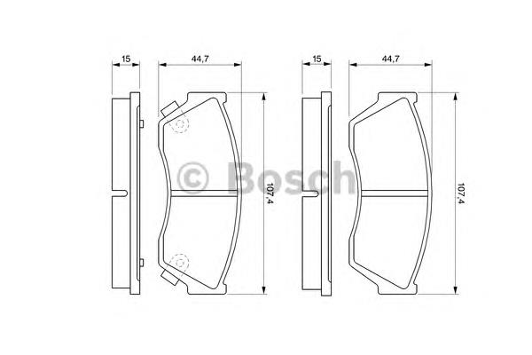 Передние тормозные колодки 0986493340 Bosch