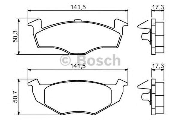 0986494005 Bosch sapatas do freio dianteiras de disco