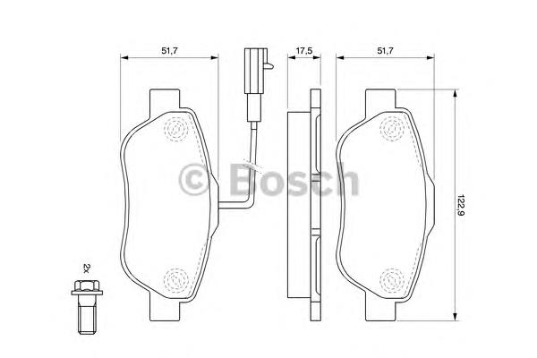 0986494114 Bosch sapatas do freio dianteiras de disco