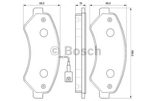 0986494109 Bosch sapatas do freio dianteiras de disco