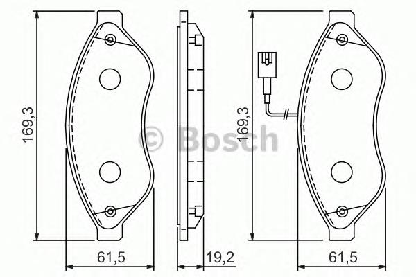 0986494111 Bosch sapatas do freio dianteiras de disco