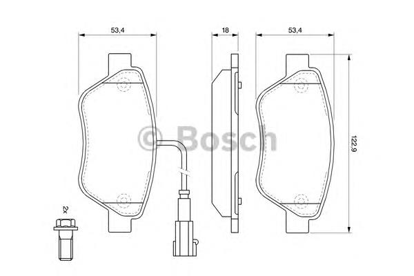 0986494113 Bosch sapatas do freio dianteiras de disco