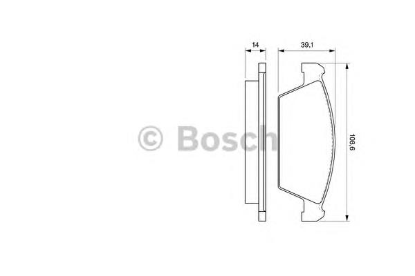 0986494066 Bosch sapatas do freio dianteiras de disco