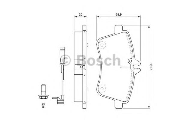 0986494085 Bosch sapatas do freio dianteiras de disco