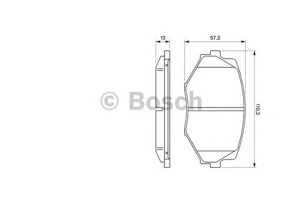 Передние тормозные колодки 0986494080 Bosch