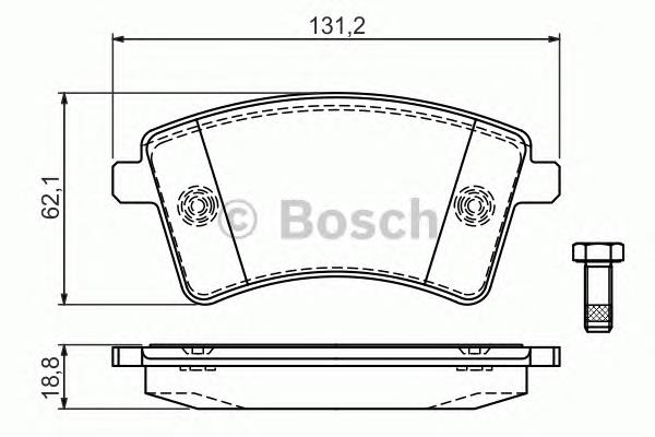 0986494332 Bosch sapatas do freio dianteiras de disco