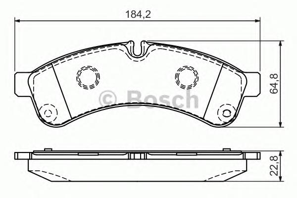 0 986 494 335 Bosch sapatas do freio traseiras de disco