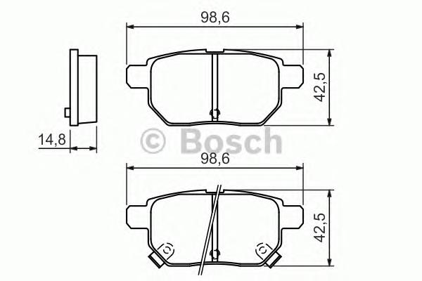 0986494328 Bosch sapatas do freio traseiras de disco